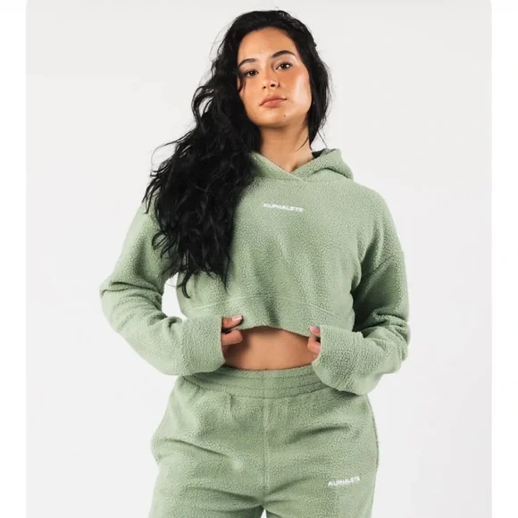 Alphalete Jackets Coats Nwt Alphalete King Crop Hoodie In